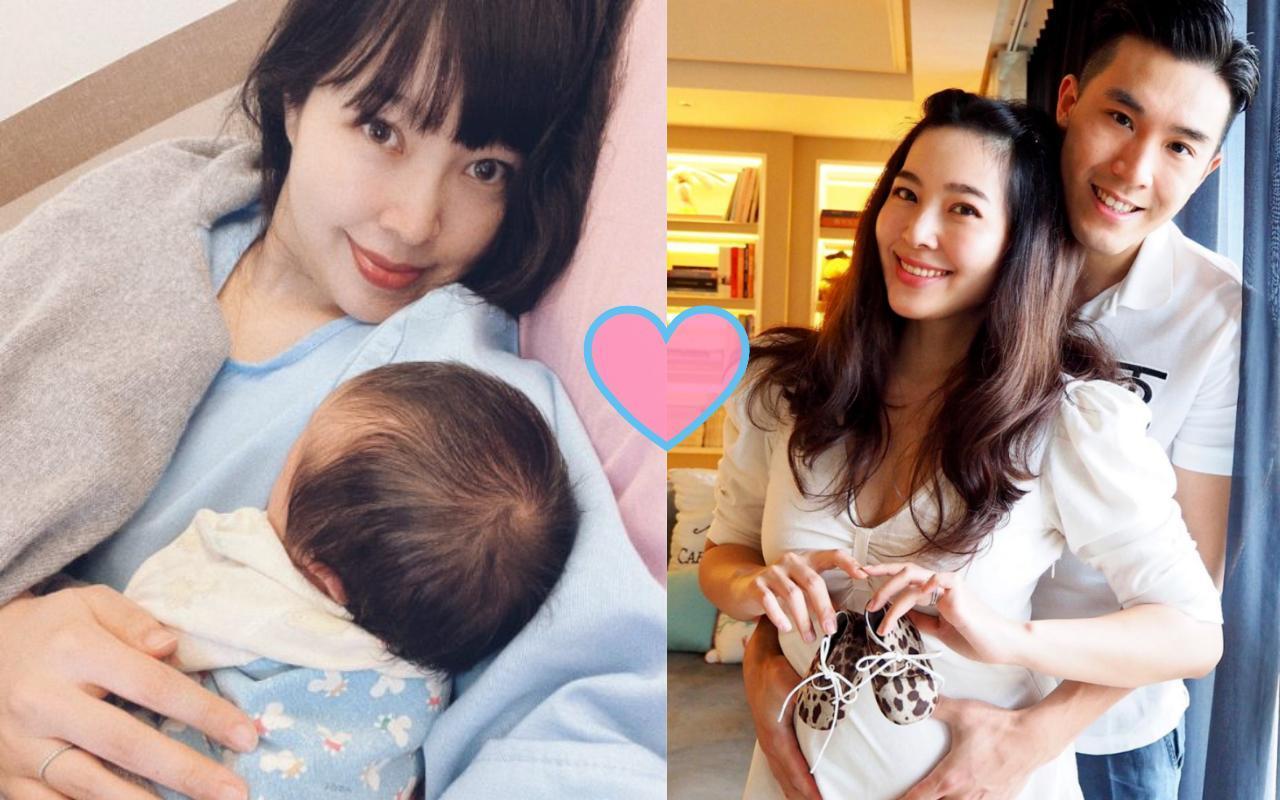 上週五順利生產的廖曉喬分享了母子合照,微風第三代小王子頭好壯壯。(《微新聞》提供)