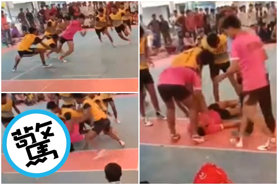 印度卡巴迪賽事傳出不幸消息，一名年輕好手折頸身亡。（翻攝自推特）