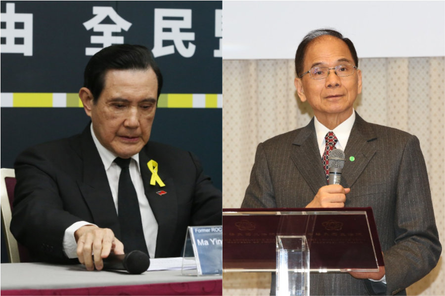 針對SARS時期和平醫院的封院政策，時任行政院長游錫堃（右）今再度出聲嗆時任台北市長馬英九（左）。