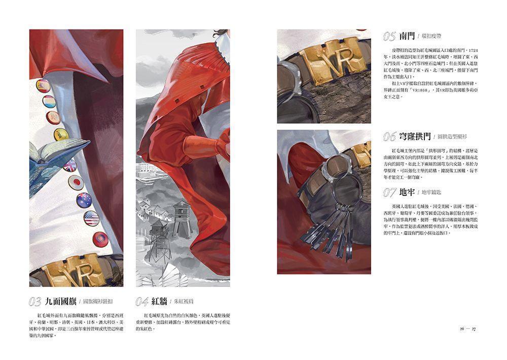 紅毛城的鈕扣、腰際上的鑰匙都有歷史意義。（蓋亞文化提供）
