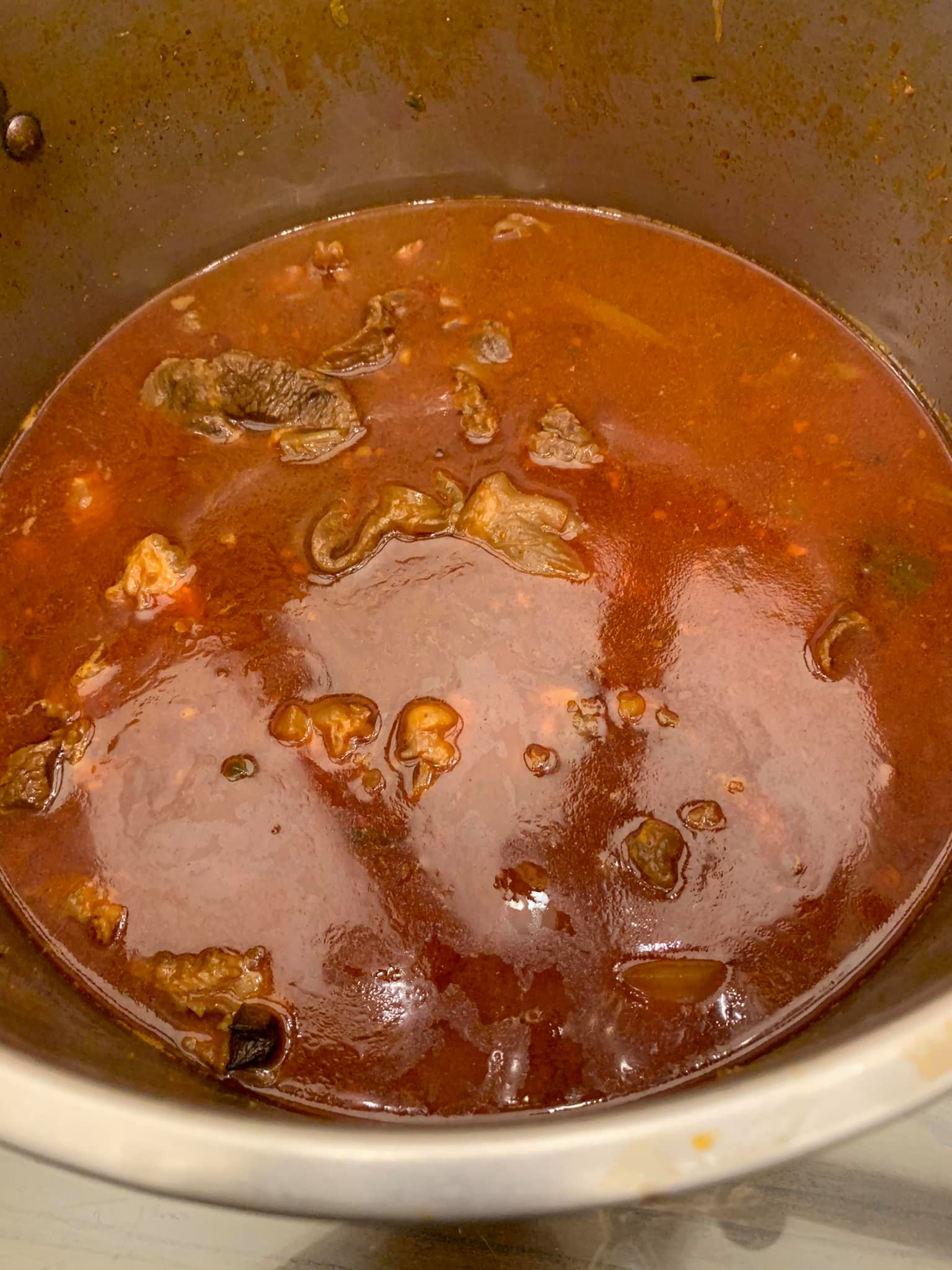 得到漂亮的牛肉湯。