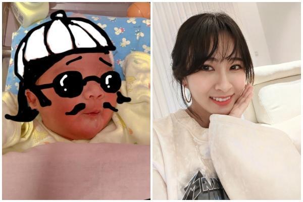 鄧福如生下兒子,開心曝光寶寶正面照報喜。(翻攝自鄧福如臉書)