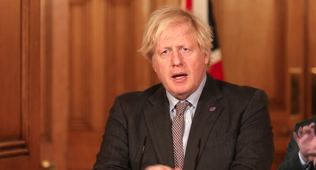英國首相強生宣布延長全國限制措施時間至3月8日，期盼到時學生能到校正常上學。（翻攝Boris Johnson臉書）