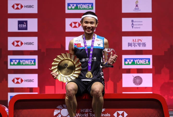 戴資穎成功奪下泰國羽球年終賽女單冠軍。（翻攝自戴資穎/ Tai Tzu Ying臉書）