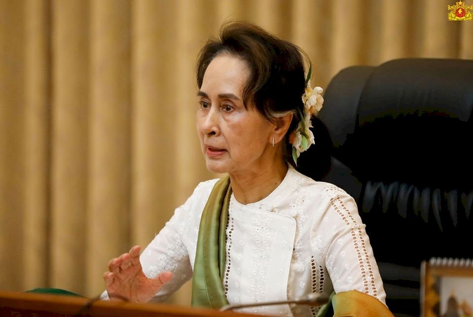 緬甸政府實質領導人翁山蘇姬（Aung San Suu Kyi），今（1日）驚傳遭軍方逮捕。（翻攝自緬甸國務顧問臉書）
