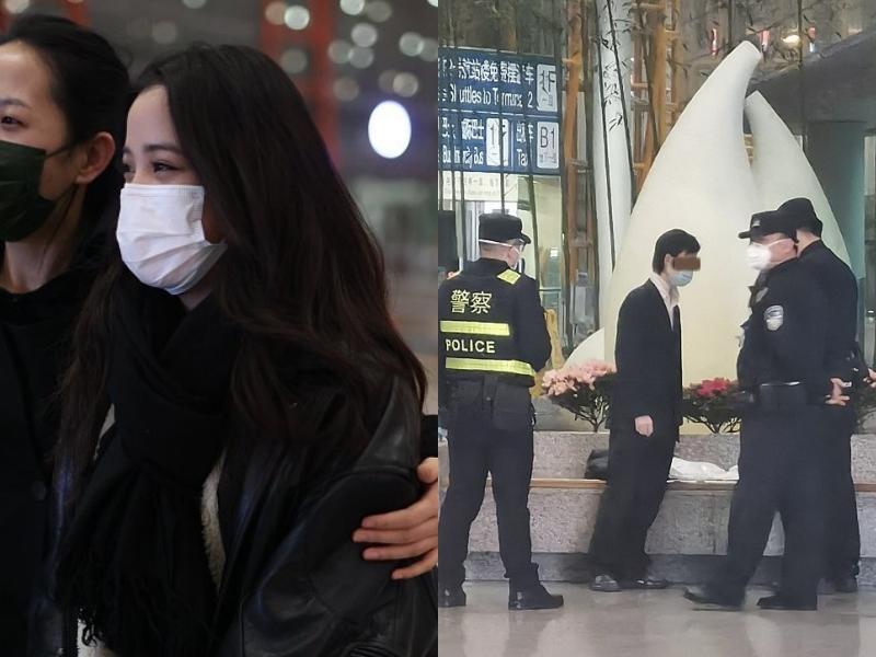 歐陽娜娜為春晚活動赴北京,在機場遭到不明男子索吻又被扯頭髮。(翻攝自娛樂撈飯微博)