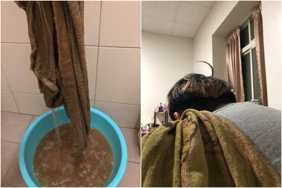 網友用了10年的小被被洗出「陳年老滷汁」，他表示清洗完應該可以「繼續再戰個10年」。（翻攝自爆廢公社二館）