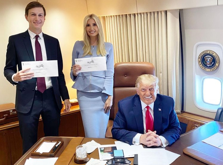 川普女婿庫許納（左）被提名今年的諾貝爾和平獎。（翻攝自@ivankatrump instagram）