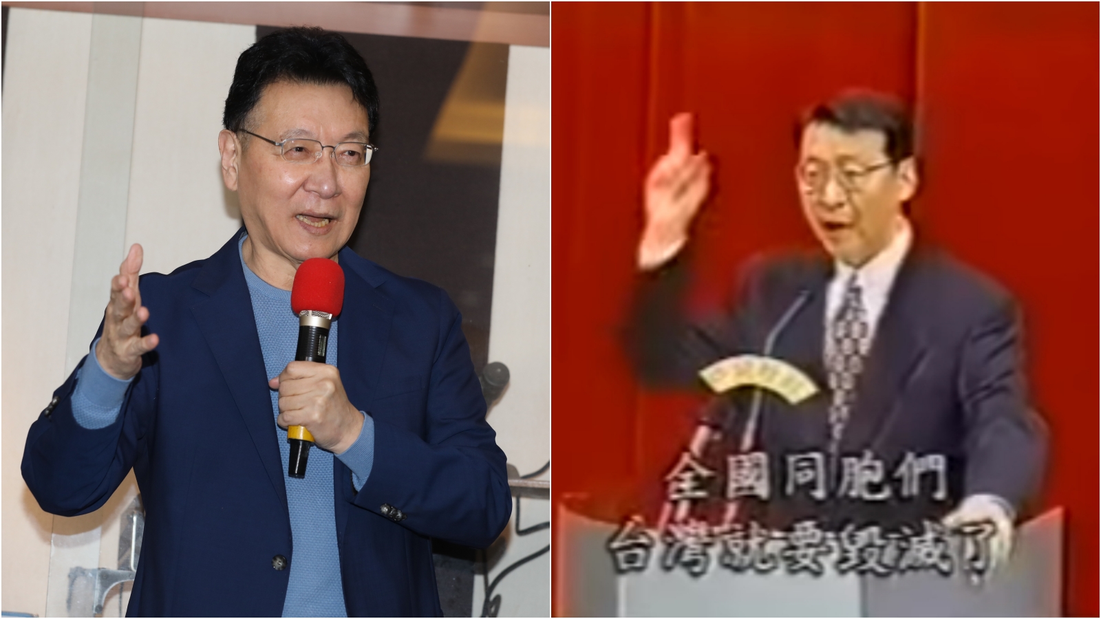趙少康昨日大動作表明要重返國民黨，被酸他的說詞和27年前一模一樣。（右圖翻攝自YouTube頻道 ANDREHSU0728）