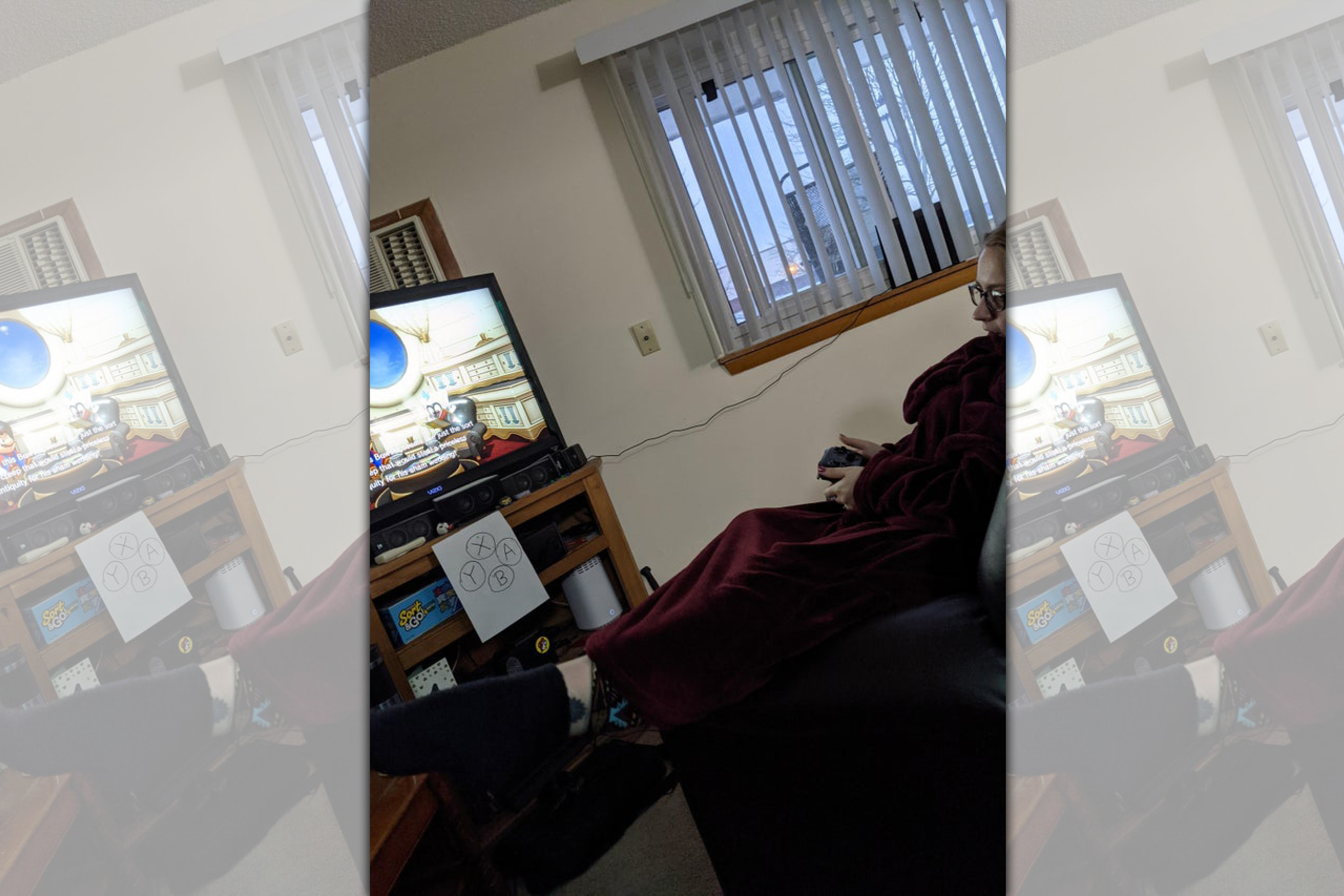 一名外國玩家對老婆的貼心舉動被網友讚爆。（翻攝自Reddit）