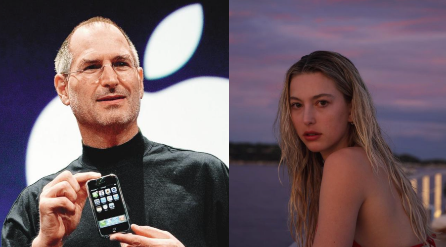 蘋果創辦人賈伯斯的小女兒伊芙賈伯斯，近日認愛小咖男歌手。（翻攝自蘋果官網、evecjobs IG）