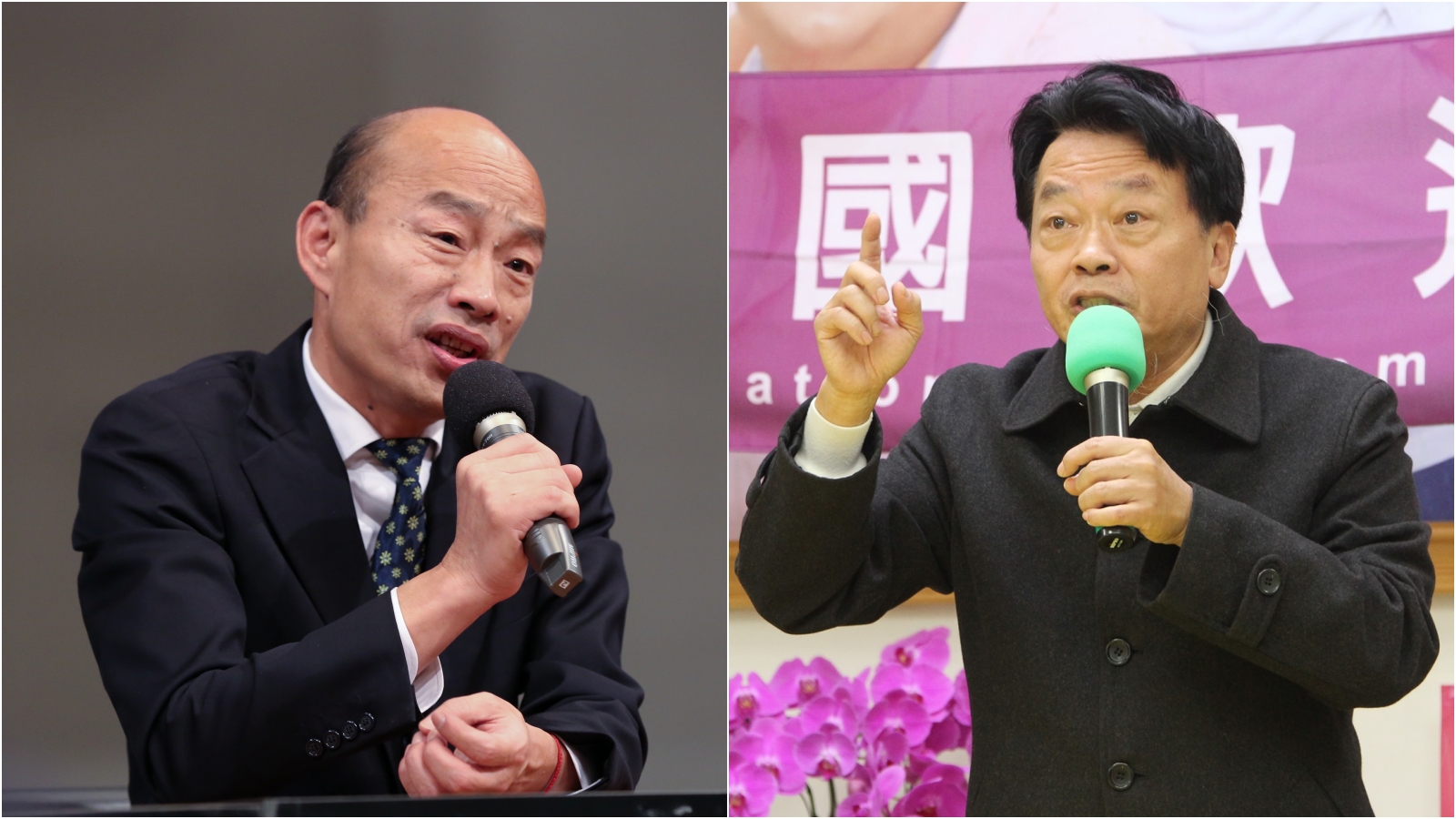 韓國瑜(左)競選時被台聯黨主席劉一德(右)指稱進過少觀所,憤而提告。(本刊資料照/翻攝自台聯臉書)