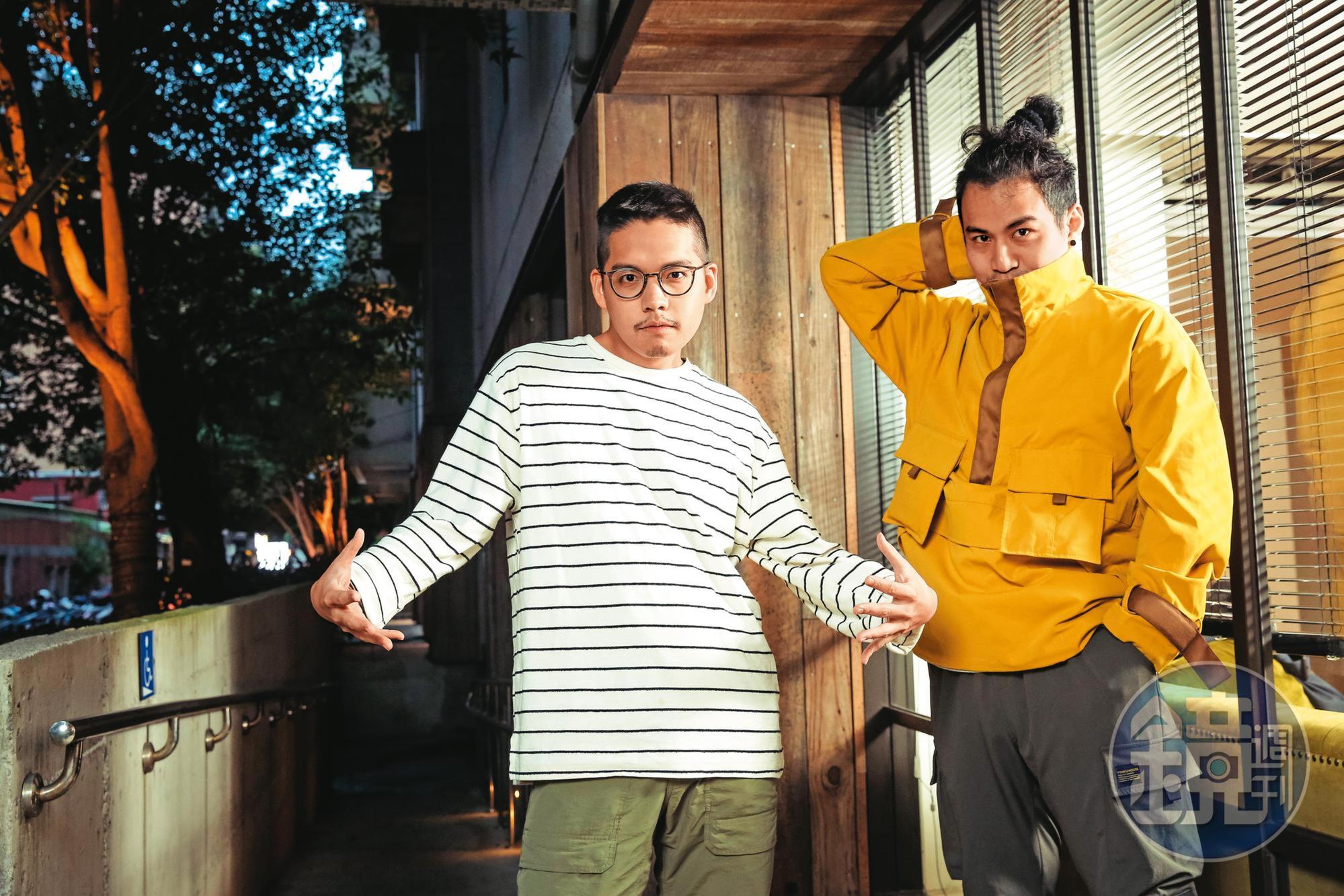 高雄電影節邀請「驚喜製造」共同創辦人陳心龍（左）和「進港浪製作」劇團團長洪唯堯（右），量身打造沉浸式劇場《微醺列車》。