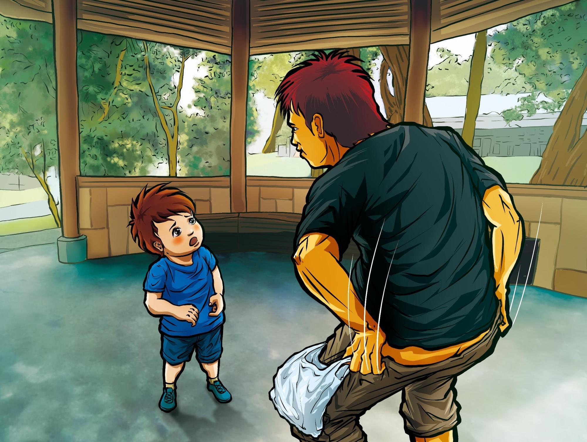 陳國龍將小男童載到公園涼亭口交,還將自己的精液射進事先準備的塑膠袋內,避免留下證據,相當狡猾。