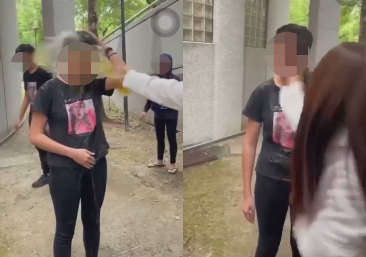 高雄一名女高中生遭霸凌,影片曝光引起網友撻伐。(翻攝自臉書)