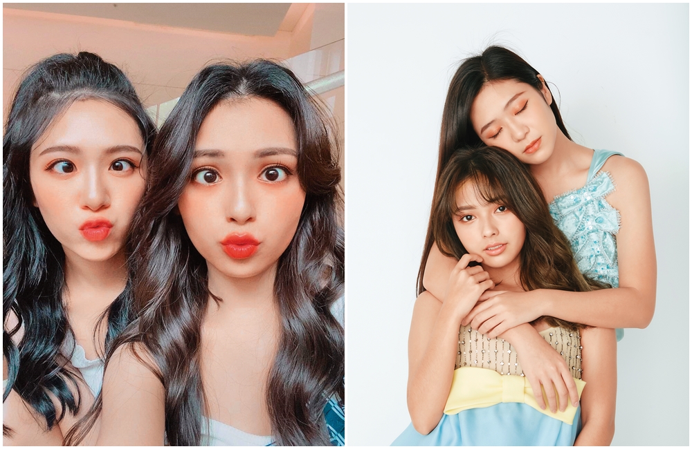 Nicole（左圖左、右圖後）跟心平（左圖右、右圖前）最愛搞怪，三不五時就把合照放上社交網站吸粉。（左圖翻攝自Nicole IG）