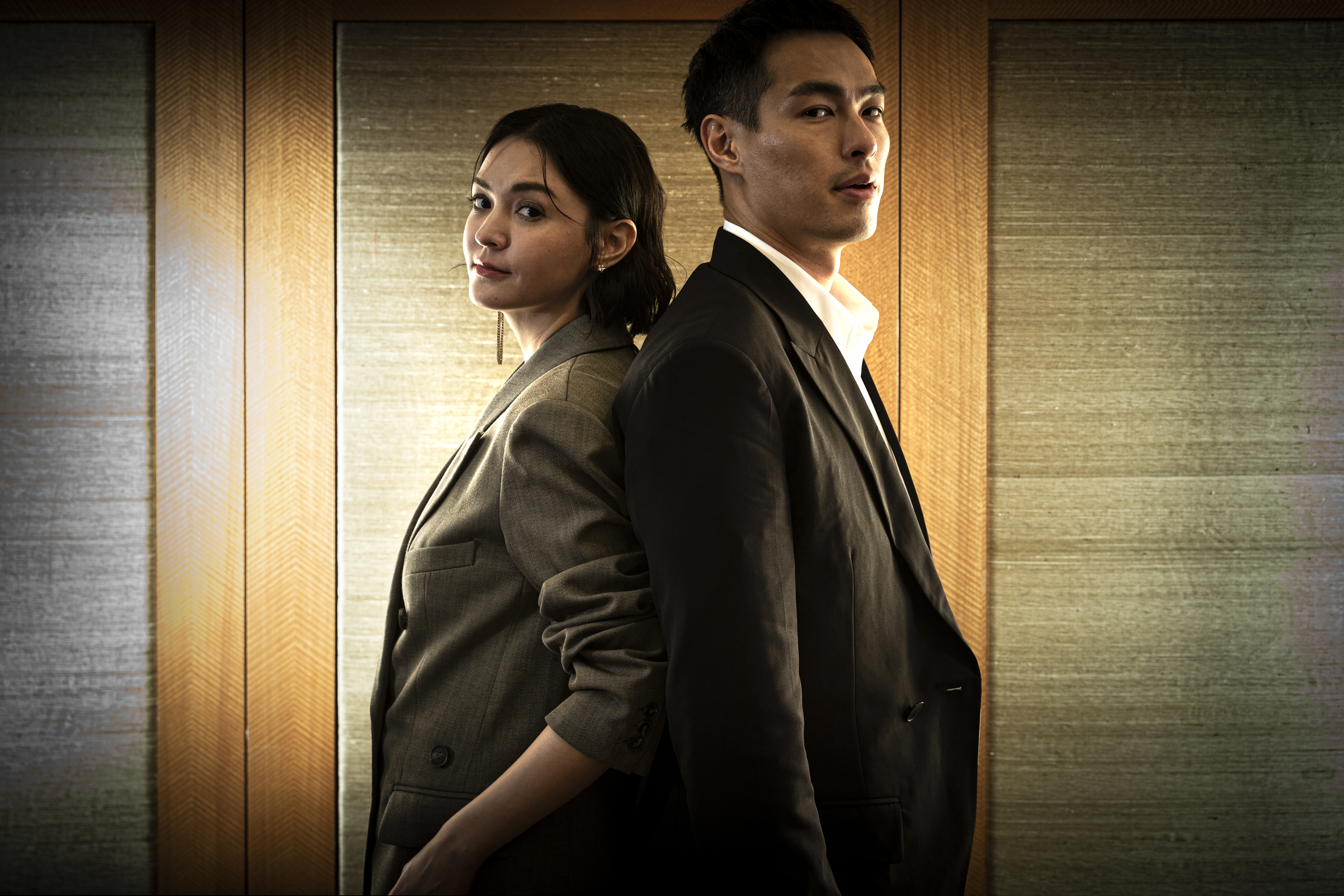 4年前楊祐寧（右）與張榕容各自演出的賀歲片在台灣對打（《健忘村》與《52 Hz I Love You》），如今攜手合作演出新片《複身犯》。