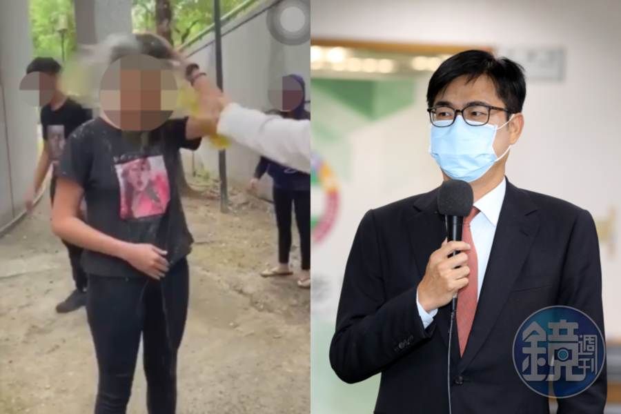 高雄一名特教少女（左）日前遭到霸凌，因校方未以霸凌上報引發高雄市長陳其邁（右）震怒；如今傳出連警方和驗傷醫院也有疏失。（翻攝自臉書、本刊資料照）