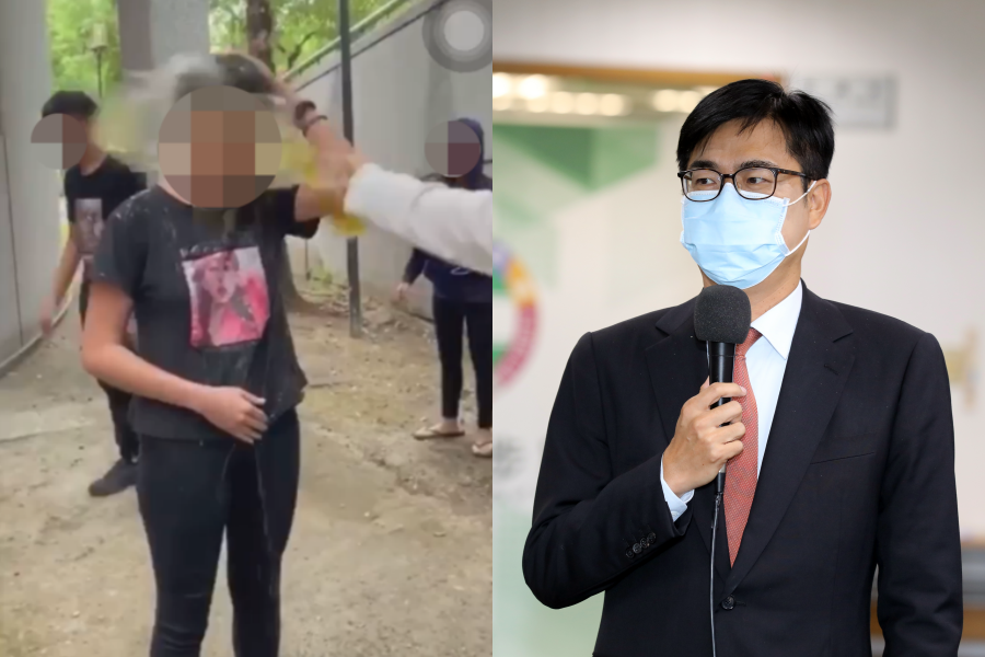 高雄一名特教少女（左）日前遭到霸凌，因校方未以霸凌上報引發高雄市長陳其邁（右）震怒；如今傳出連警方和驗傷醫院也有疏失。（翻攝自臉書、本刊資料照）