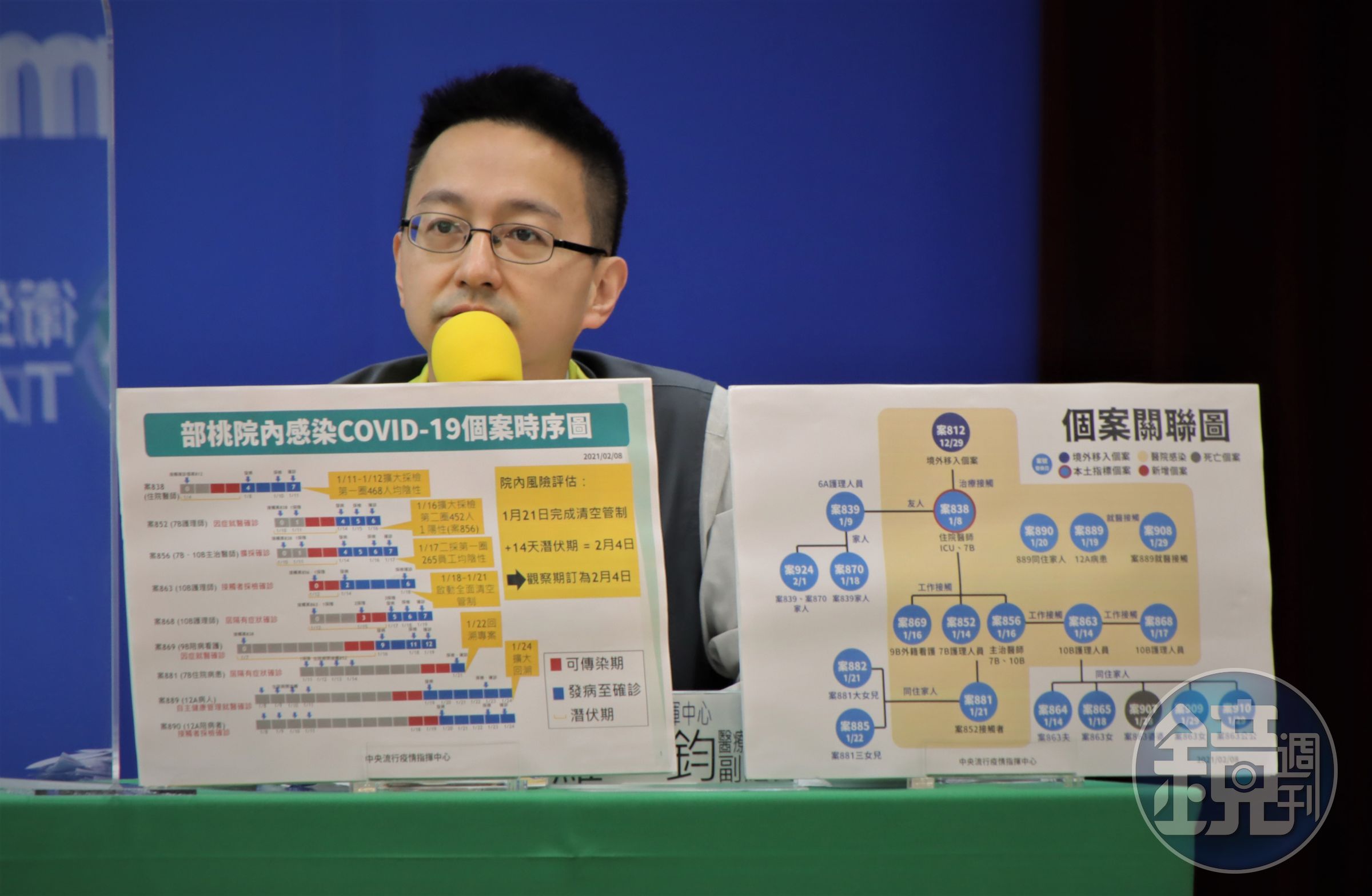 羅一鈞針對部桃專案進行報告。（指揮中心提供）