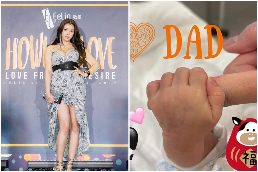 殷琦喜迎兒子報到。（翻攝自殷琦臉書）