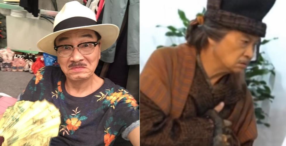 港星吳孟達日前在拍攝時傳出心臟不適,面露痛苦並用手摀著胸口。(翻攝自吳孟達微博、好片場微博)