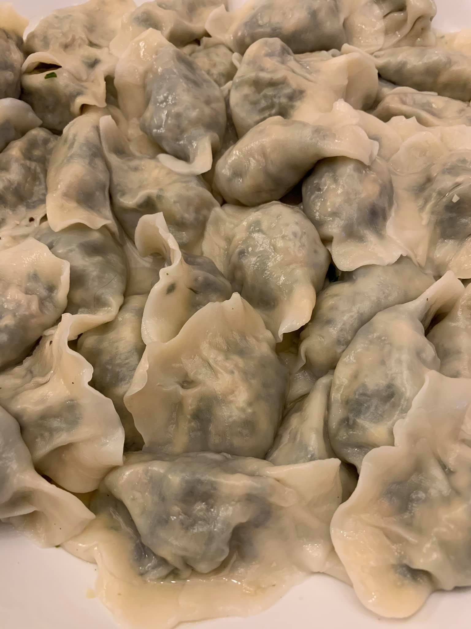 薺菜素餃子，春天的限定美味。