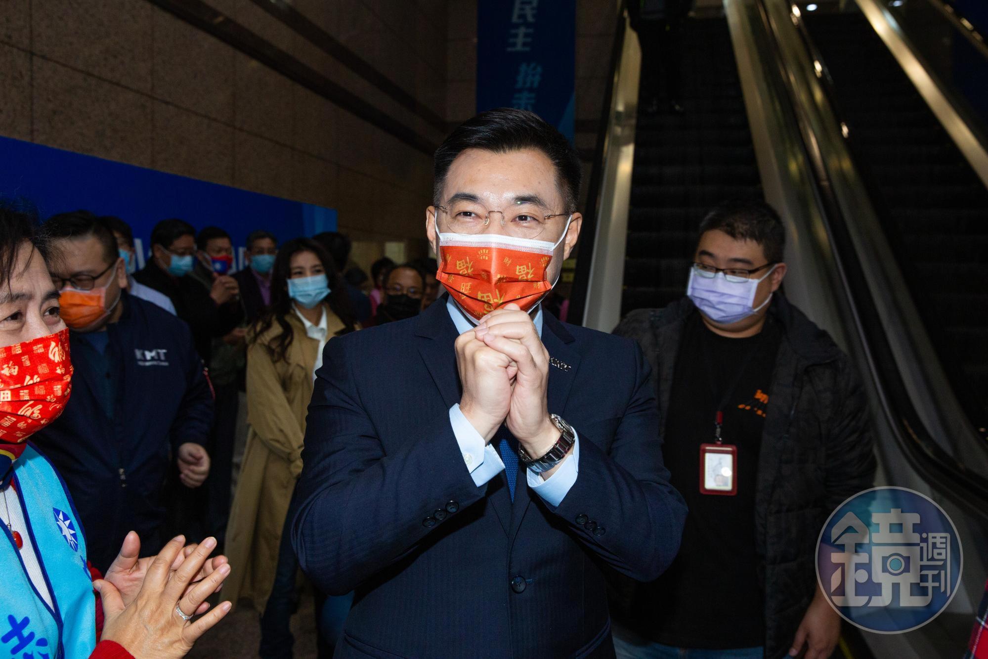 江啟臣今日出席國民黨新春拜團，回應修憲議題。