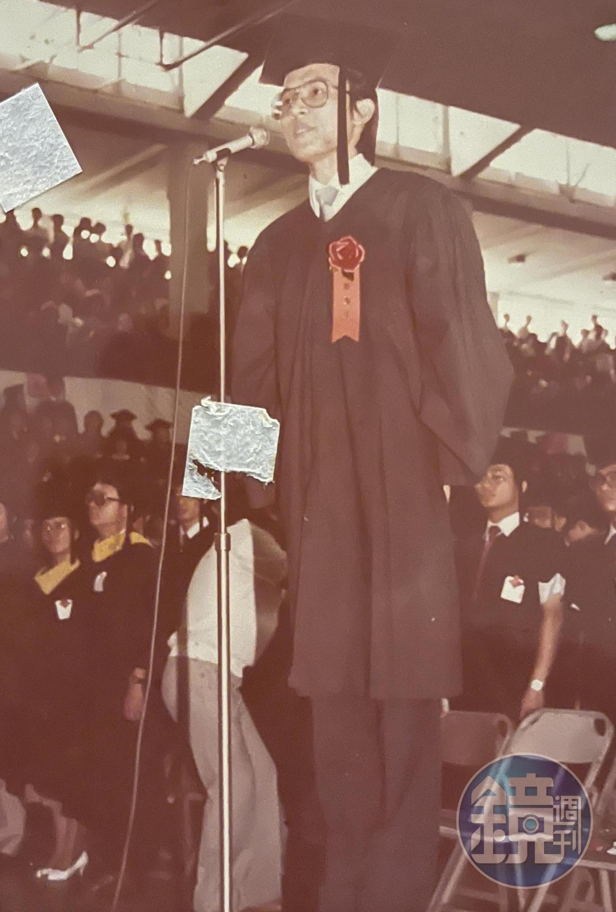 彭文正擔任台大畢業生致詞代表。(彭文正提供)