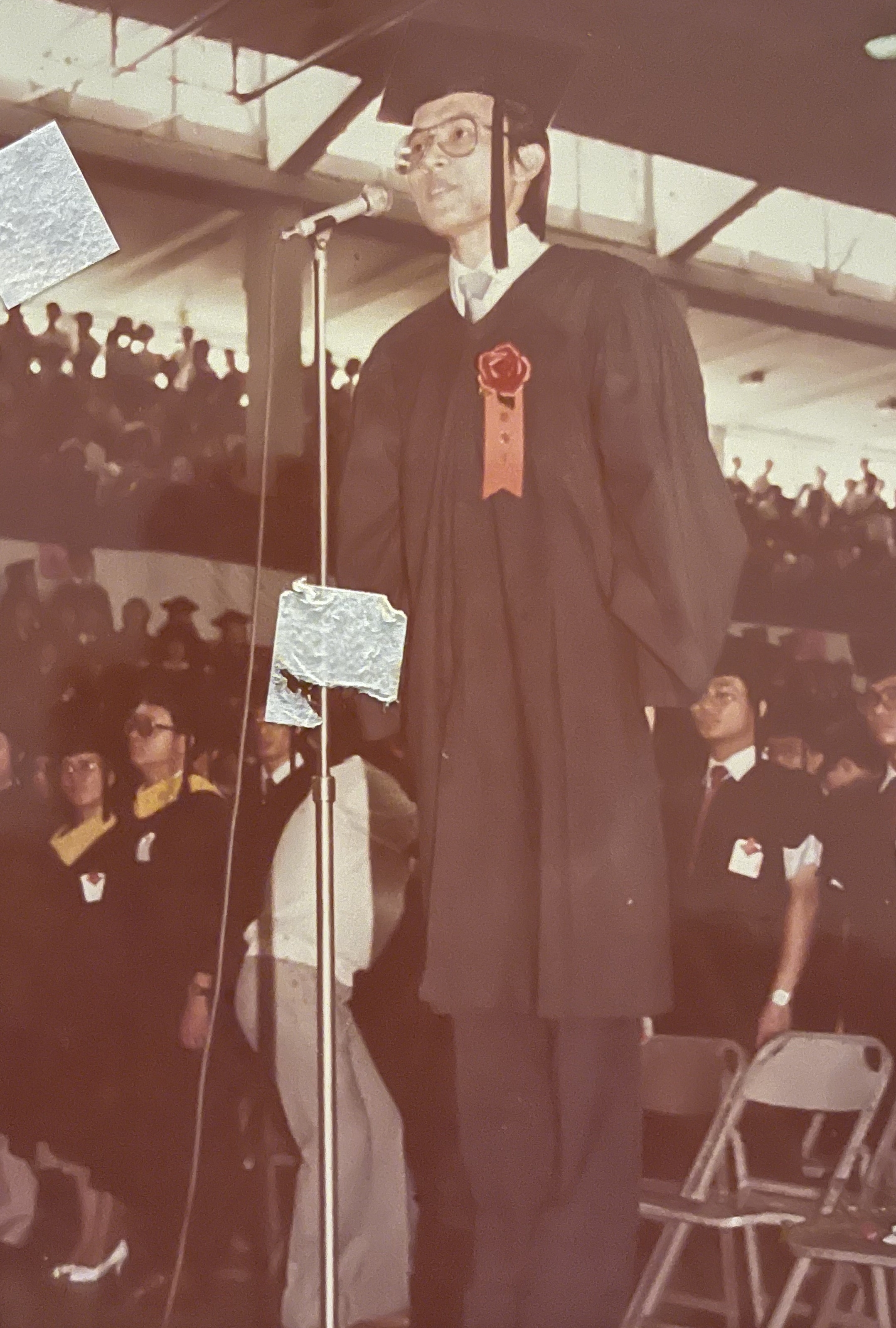 彭文正擔任台大畢業生致詞代表。（彭文正提供）