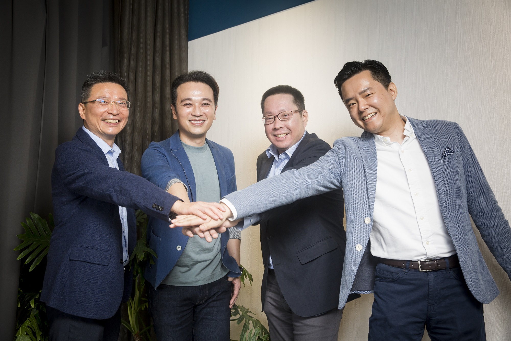 國賓影城董事長張中周、威秀影城董事長吳明憲、新光影城董事長吳昕昌、秀泰影城總經理廖偉銘攜手合作投資國片。