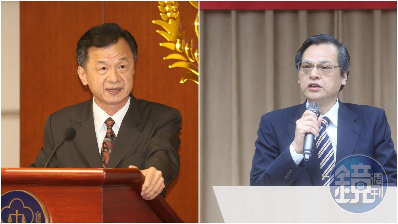 國安人事大異動！前法務部長邱太三（左）將接陸委會主委，現任陸委會主委陳明通（右）轉任國安局長。（本刊資料照）