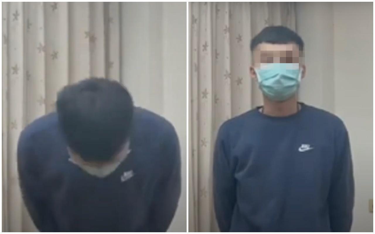 涉嫌虐狗的游姓男子拍影片鞠躬致歉。(翻攝自「我要當流浪動物義工救援團隊」臉書)