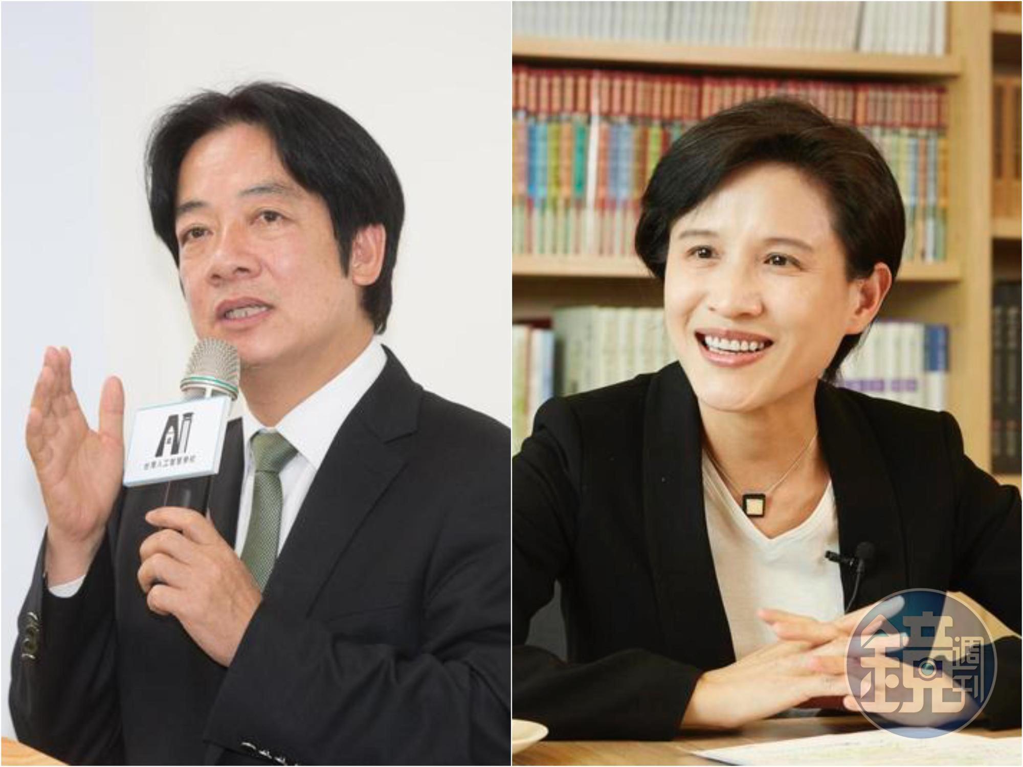 文總將改選，內定新增副總統賴清德（左圖）與前文化部長鄭麗君（右圖）2名副會長。（本刊資料照）