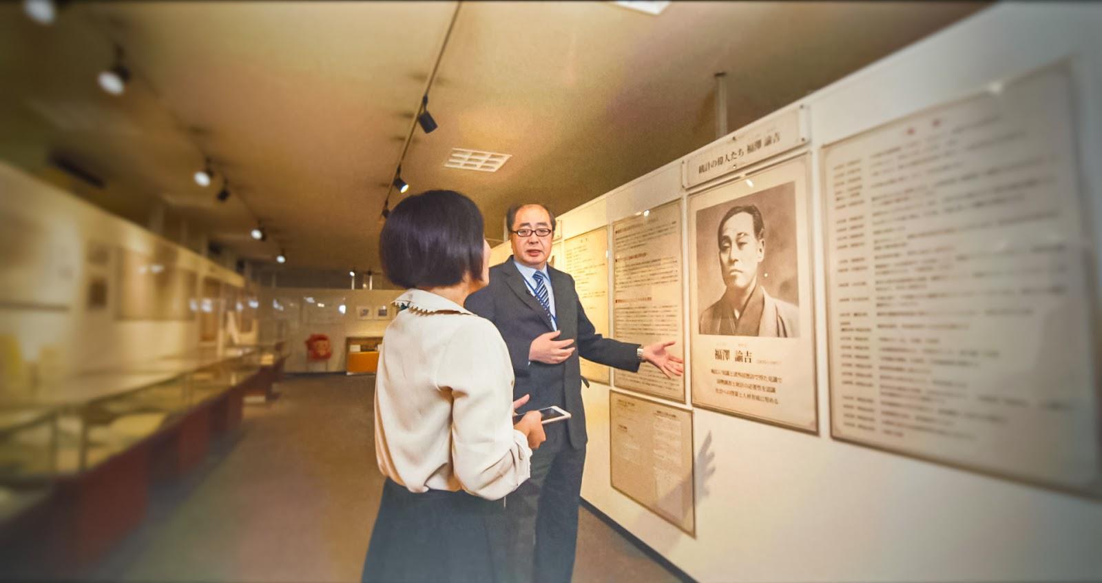 紀錄片《未完成的任務:現代臺灣締造者》第一集『人口精算師』進入日本統計局拍攝,聽取東京統計資料館館長簡報。(公視提供)