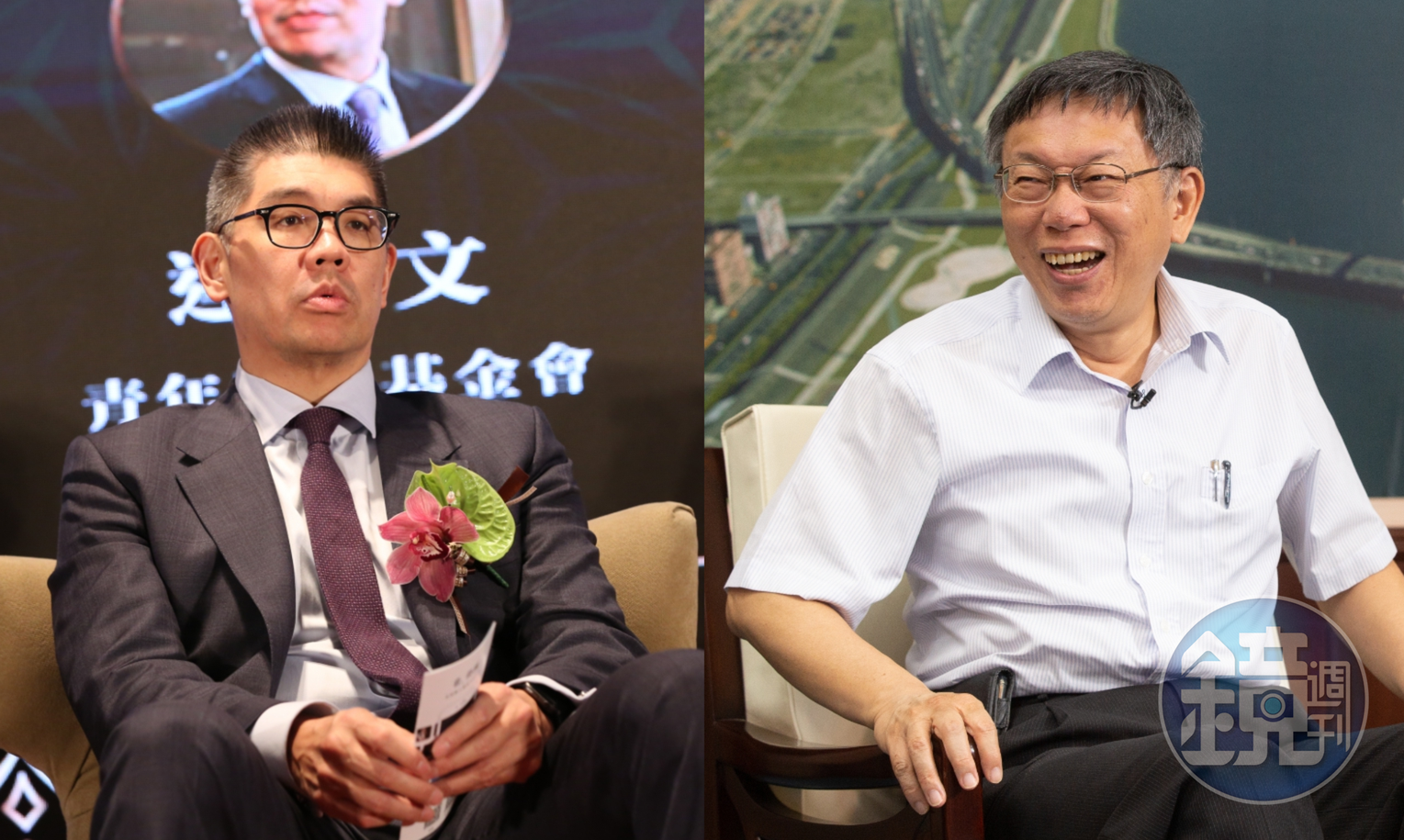 藍營智庫副董事長連勝文（左），據傳對於邀請民眾黨主席柯文哲（右）參加論壇一事相當不滿。（資料照）