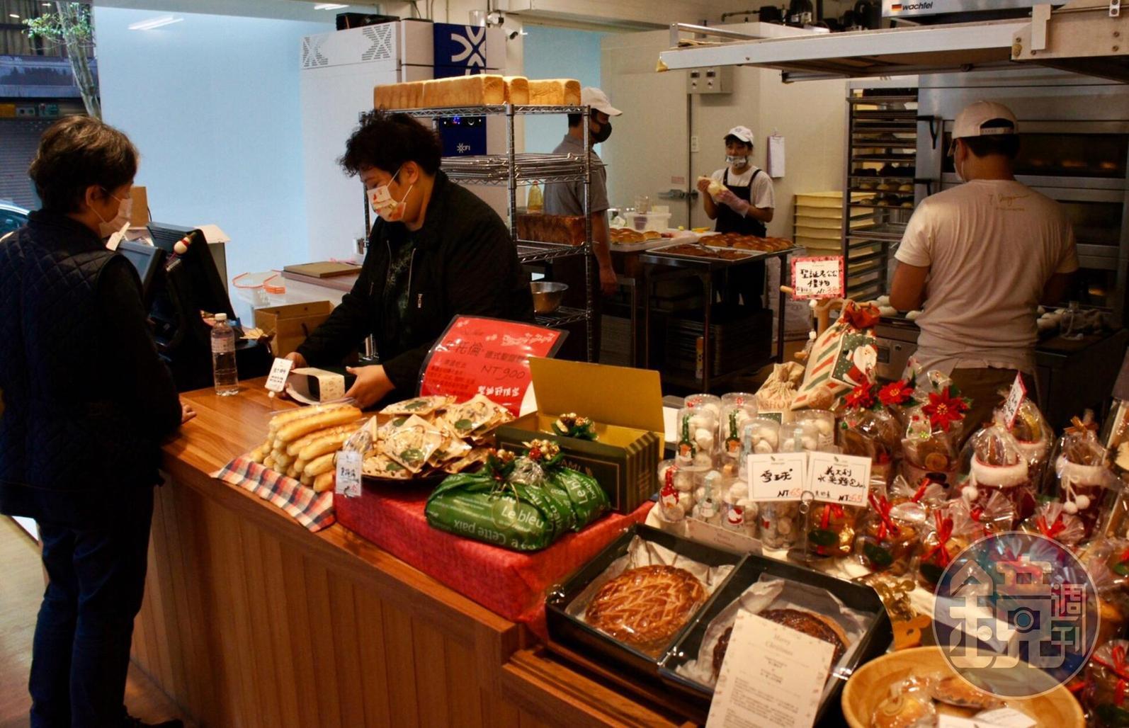 「麥嵐綺麵包（林口店）」空間陳設簡單直接。