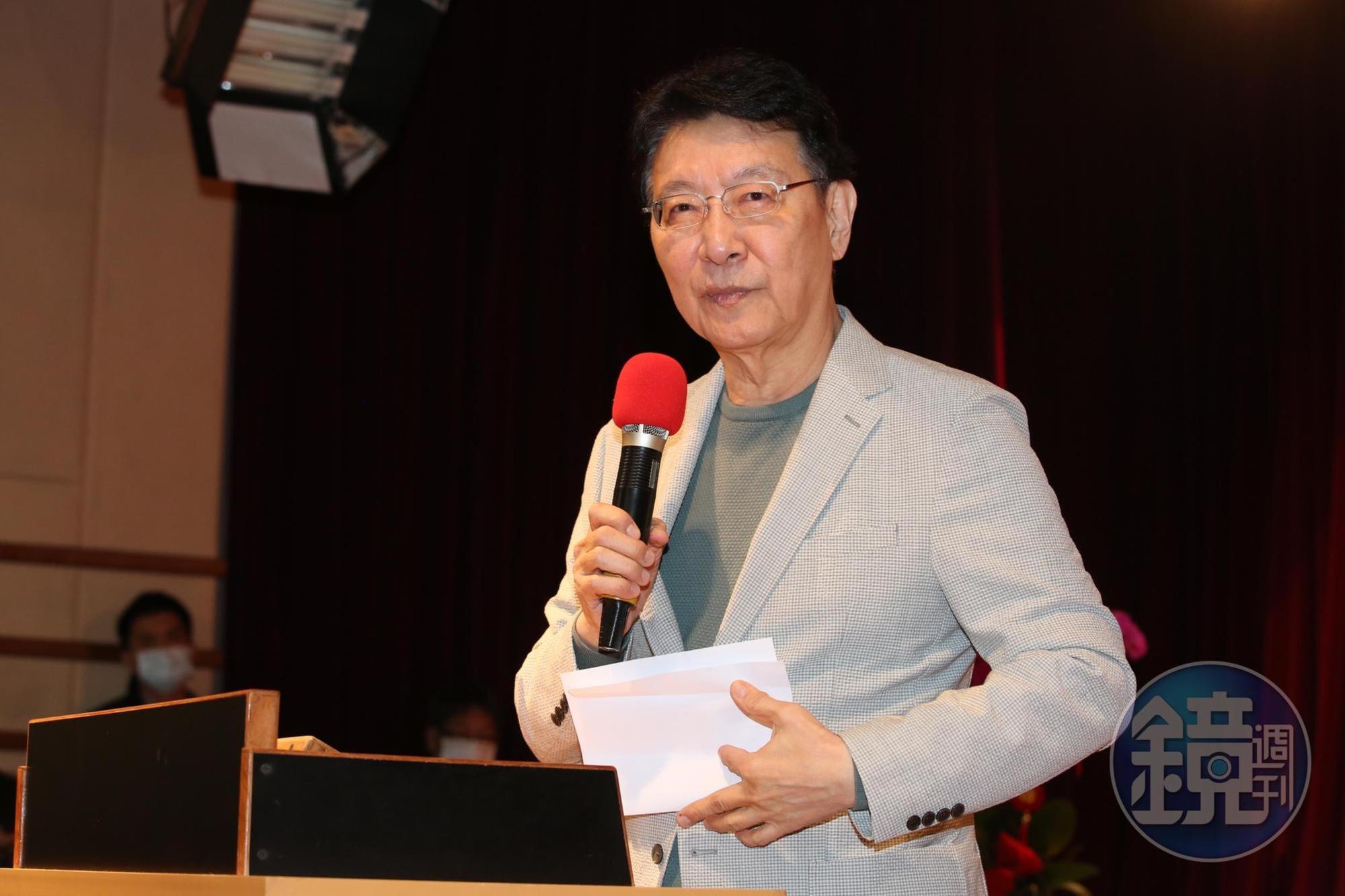 趙少康今日召開記者會,呼籲總統蔡英文下令叫行政院長蘇貞昌不要再使用「武漢肺炎」的稱呼。