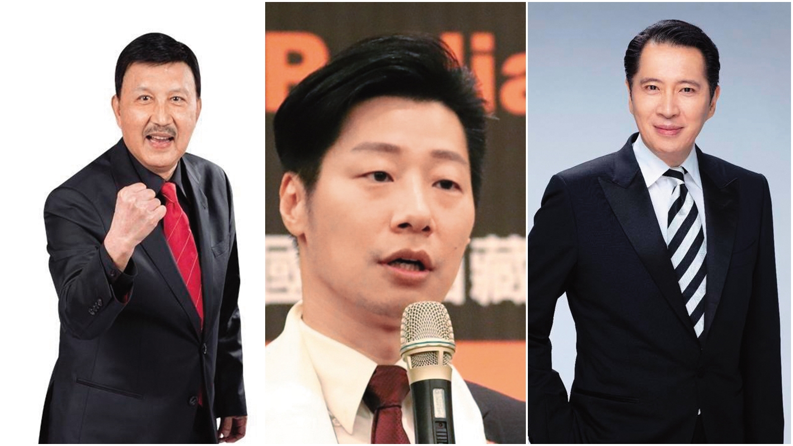 目前有不少藝人不怕沾染政治敏感度，甚至成功從政。（翻攝自余天、林昶佐、歐陽龍臉書）