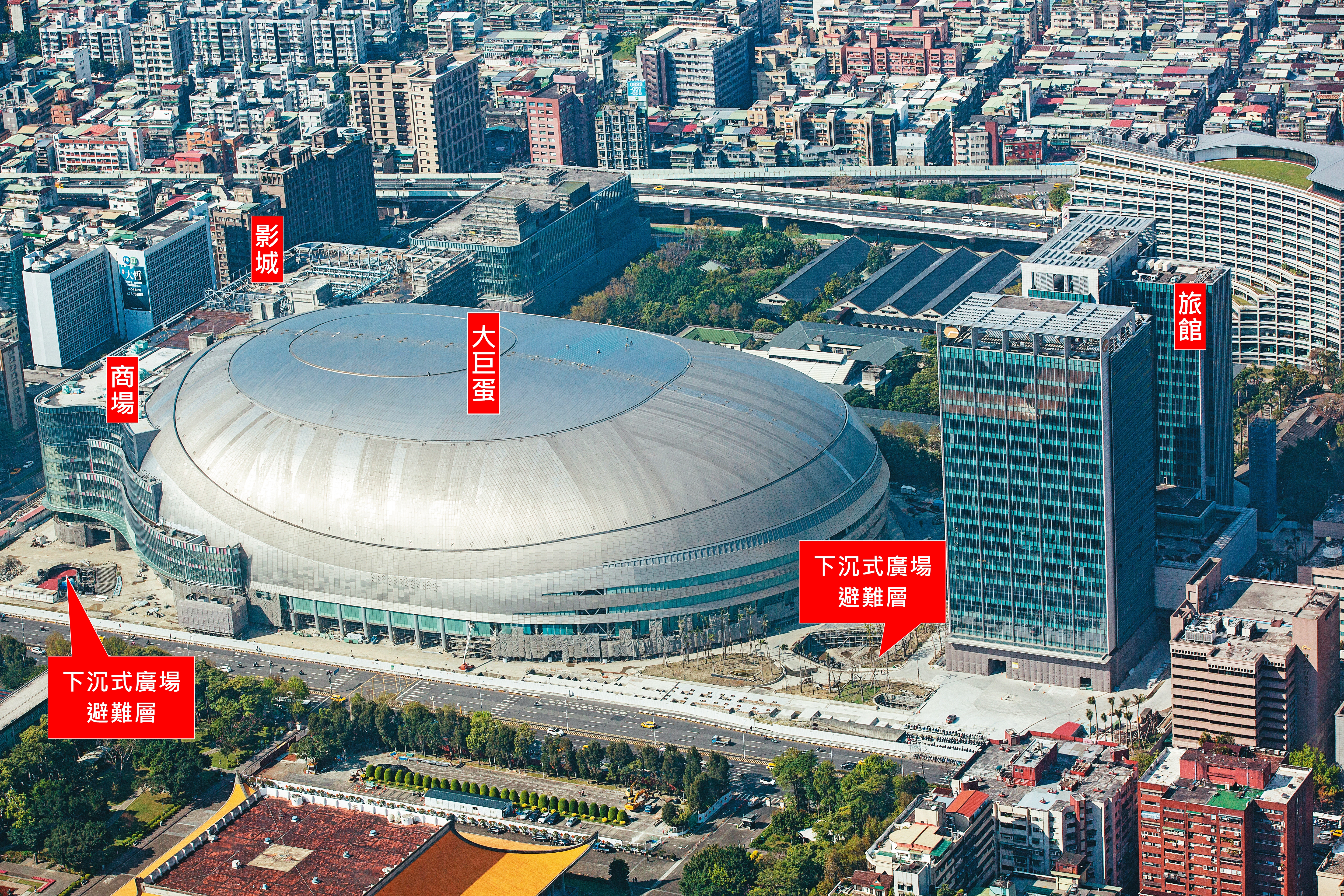 大巨蛋園區基地近10.2公頃，位於北市精華區，巨蛋周邊4大附屬設施，未來將成為經營團隊獲利主要來源。