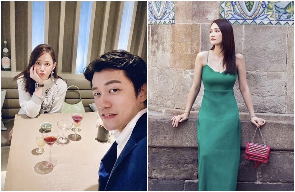 陳喬恩目前和男友待在台灣度假， 遭偷拍後上傳一張綠色細肩帶小禮服的仙女美照，激勵自己減肥。（翻攝自陳喬恩的IG）