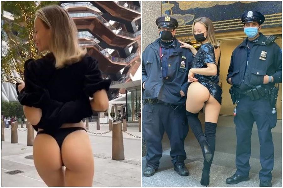 菲德斯到哪「臀部」就露出到哪裡。(翻攝自vegilates IG)