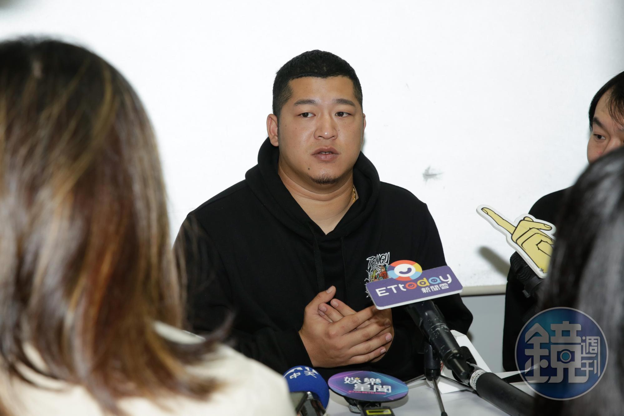 今（23日）出席所代言遊戲「寶島娛樂城」的公益捐贈活動。