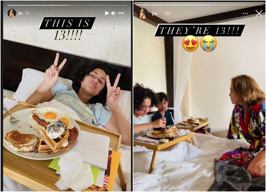 珍妮佛羅培茲無法置信寶貝們已經13歲了。(翻攝Jennifer Lopez IG)