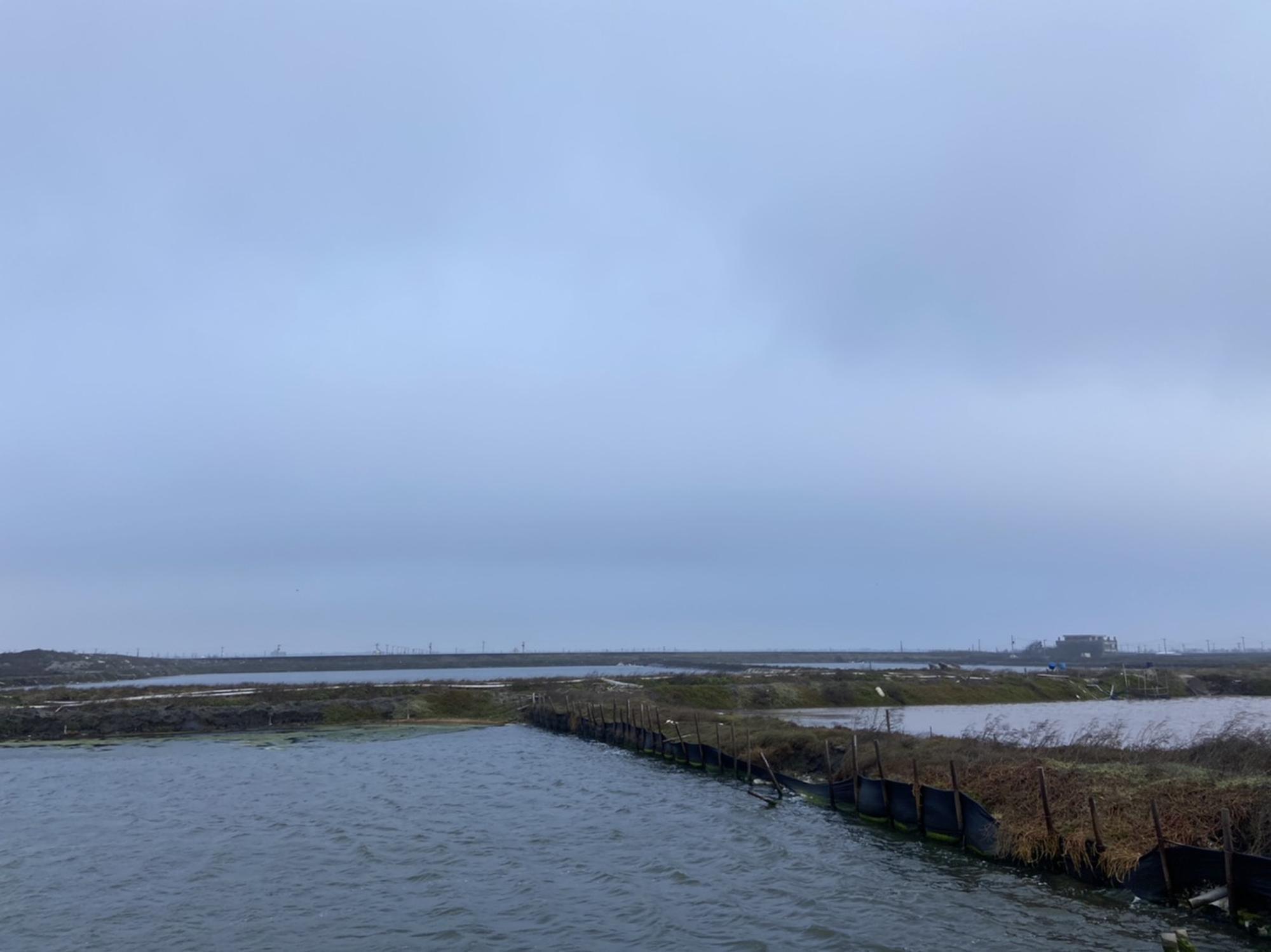 美歐亞綠能說明,海精案場都是陸地、魚塭,並非潮間帶,不會威脅白海豚生存。(美歐亞綠能提供)
