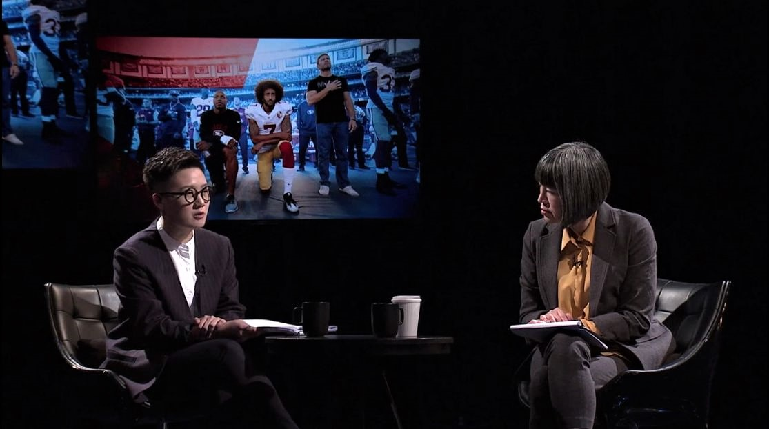 《公視主題之夜SHOW》映後論壇邀請資深媒體人范琪斐(右)及中研院民族所助理研究員劉文與談。(公視提供)