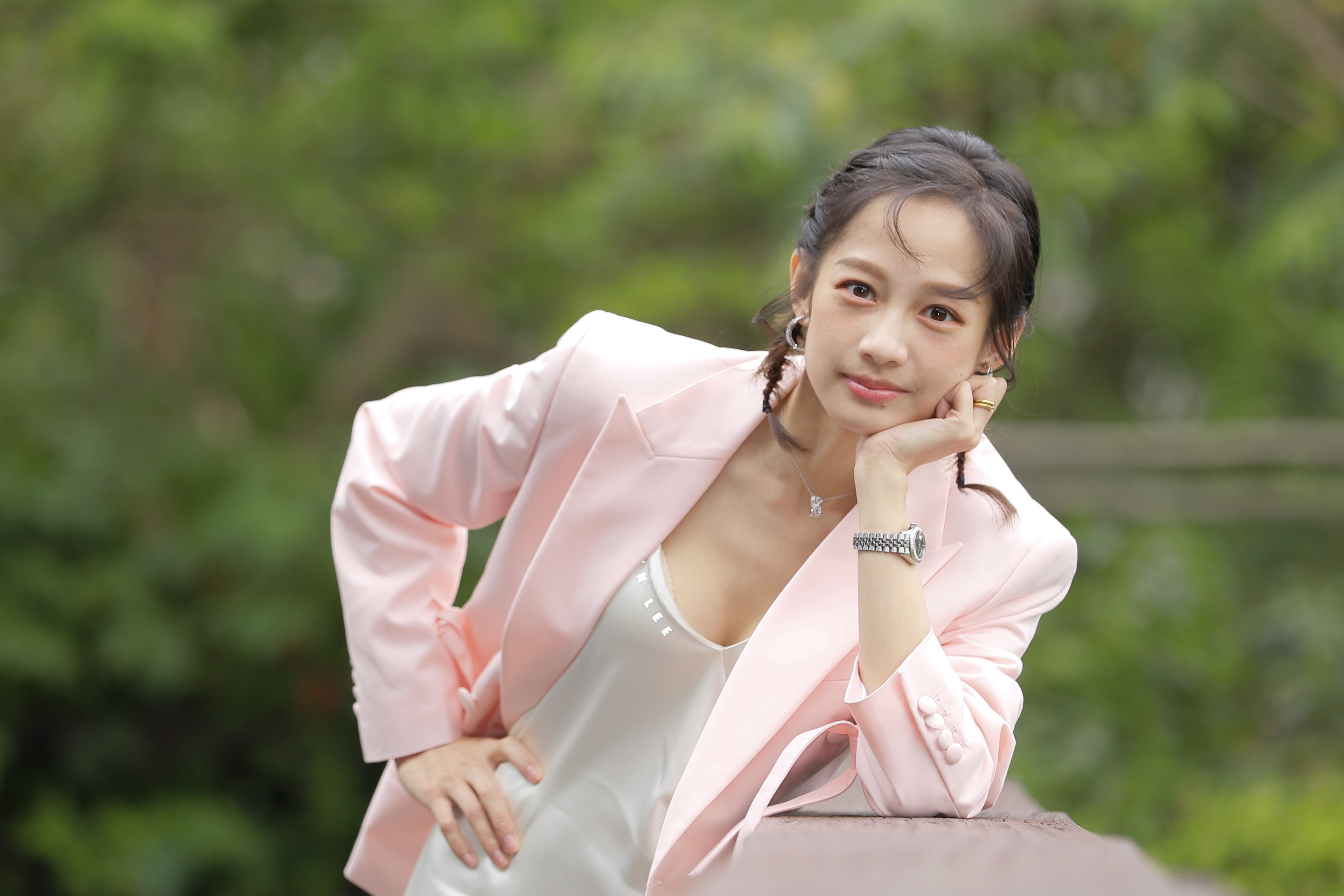 簡嫚書表示自己演美季的嗲聲嗲氣，全參考大女兒講話而來。