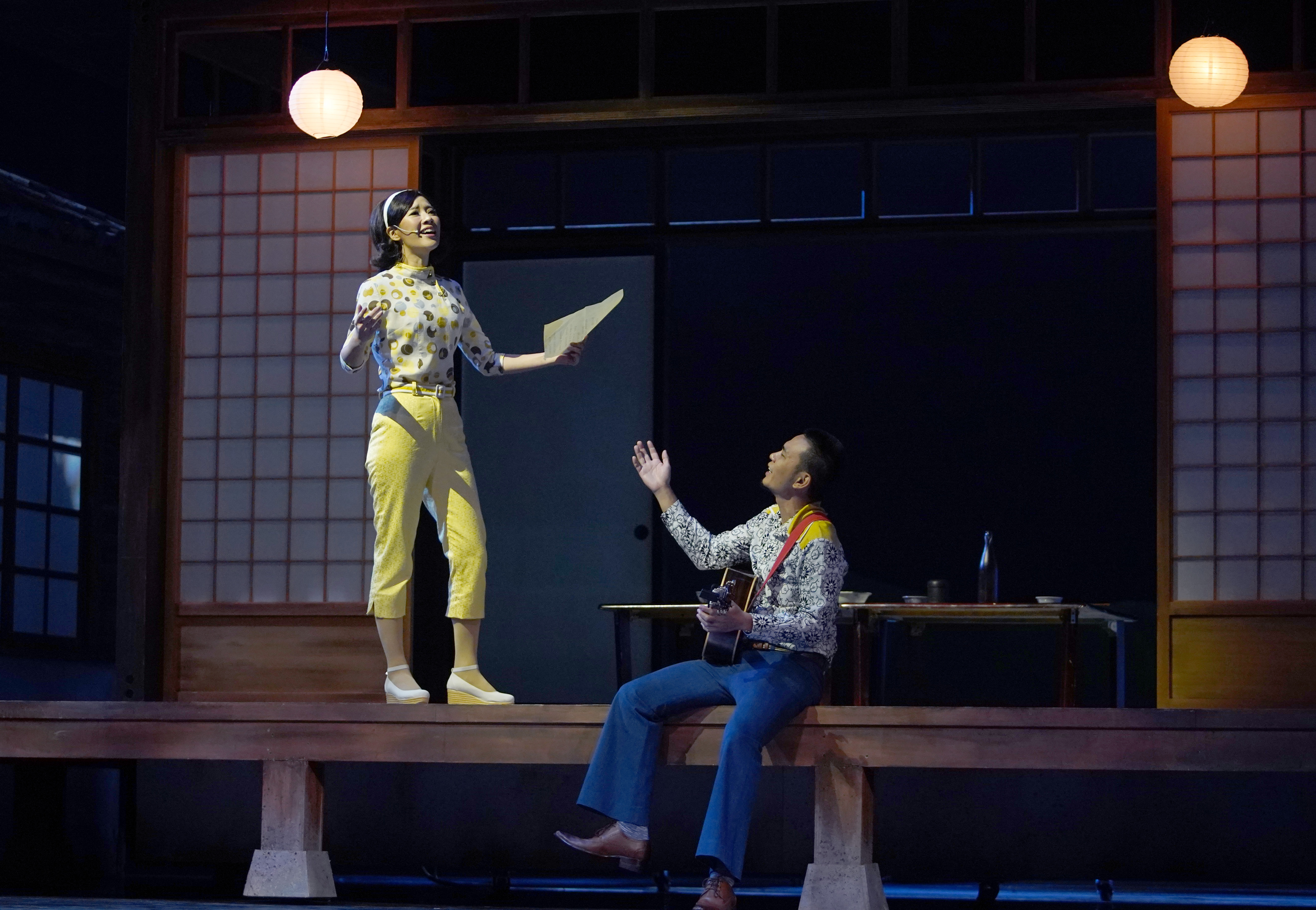 方宥心在音樂劇《再會吧北投》展現紮實唱功與演技。(綠光劇團提供)