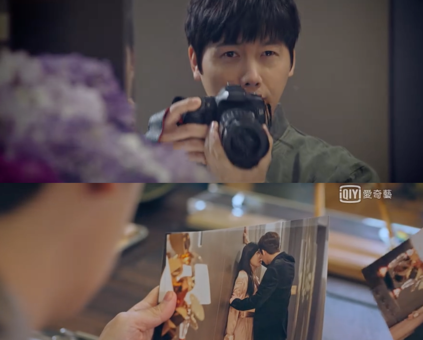 李尚禹再度客串《Penthouse上流戰爭 第二季》，偷拍金素妍與劇中前夫曖眛的照片。（翻攝自愛奇藝國際站）