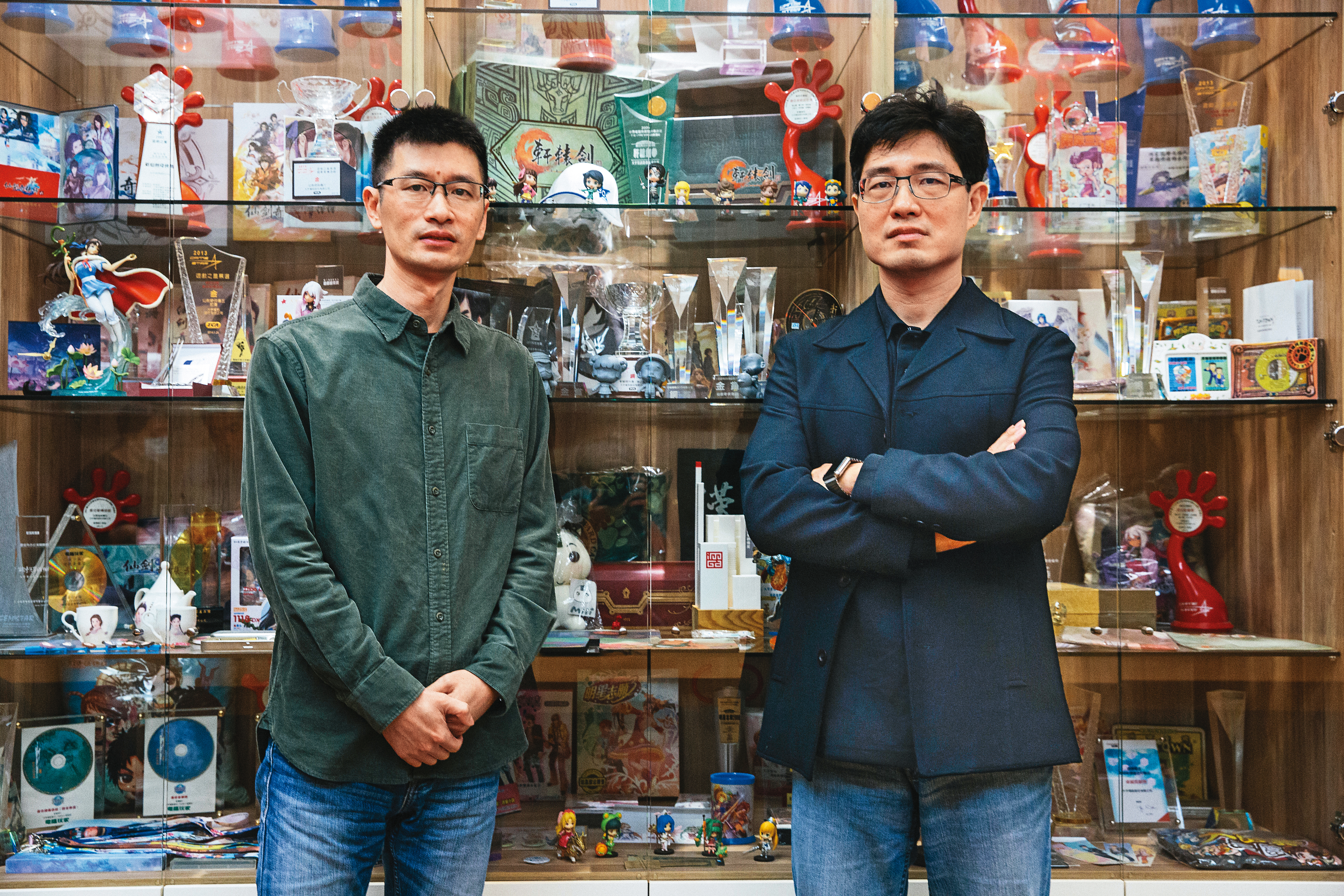 大宇總經理蔡明宏（右）、《軒轅劍柒》製作人楊淵升（左）表示會持續在單機遊戲領域努力。